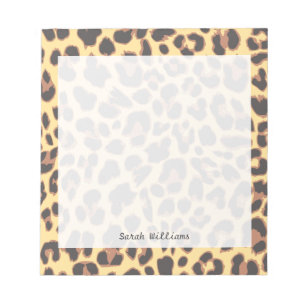 Bloc-note Leopard Print Animal Skin Patterns