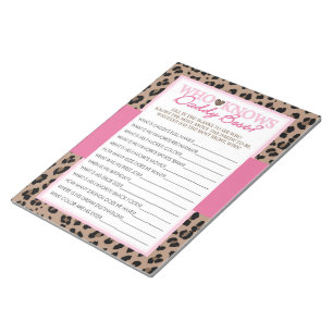 Bloc-note Leopard Qui Connaît Daddy Best Baby shower Game Pa
