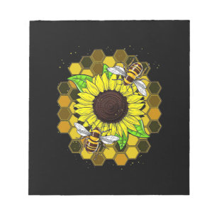 Bloc-note Les abeilles de tournesol hippie