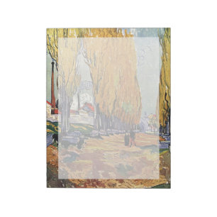 Bloc-note Les Alyscamps par Van Gogh. Paysage d'automne