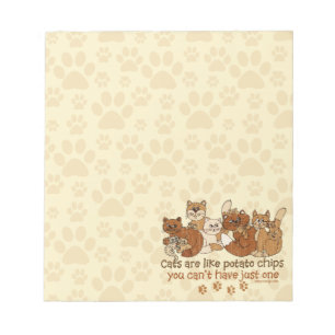 Bloc-note Les chats sont comme des chips dit