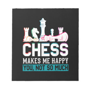 Bloc-note Les échecs me rendent heureux Humour drôle Cadeau