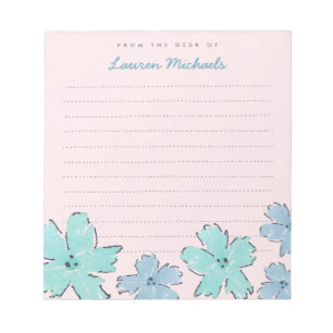 Bloc-note Les fleurs d'amusement ont personnalisé le bloc -