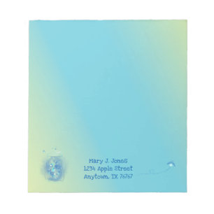 Bloc-note Les lucioles dans le Arrière - plan de dégradé 