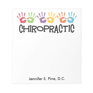 Bloc-note Les mains de chiropractie ont personnalisé le blo