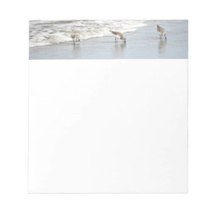 Bloc-note Les oiseaux de plage dans les notes de Surf