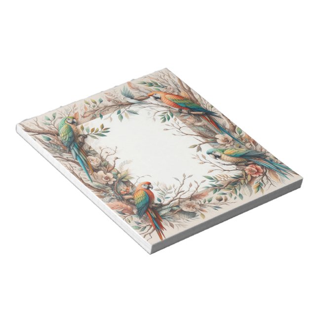 Bloc-note Les perroquets tropicaux (Incliné)