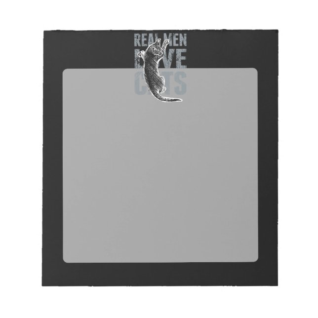 Bloc-note Les vrais hommes aiment les chats en Grunge Style  (Devant)