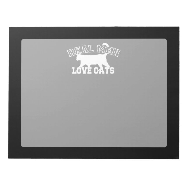 Bloc-note Les vrais hommes aiment les chats Silhouette (Devant)