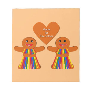 Bloc-note Lesbian Christmas Gingerbread Ladies Couple 