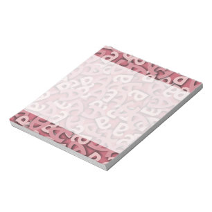 Bloc-note Lettre A rose