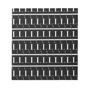 Bloc-note Lettre initiale monogramme L