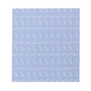 Bloc-note LETTRE INITIALE MONOGRAPHIQUE A Bleu