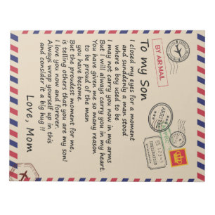 Bloc-note Lettre Personnalisée À Mon Fils De Maman, Air Ma