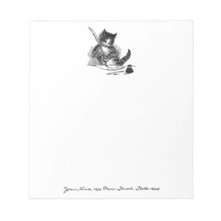 Bloc-note Lettre vintage de chat