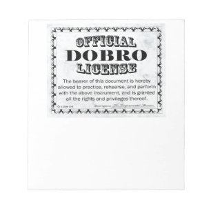 Bloc-note Licence Dobro