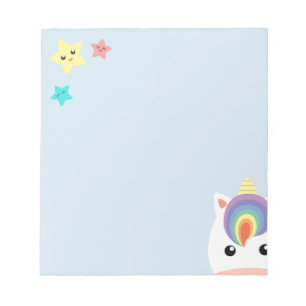 Bloc-note Licorne et étoiles