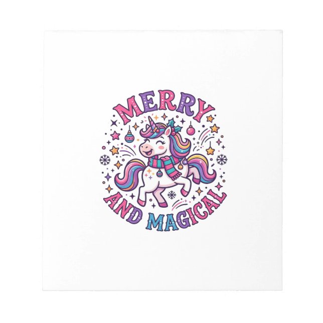 Bloc-note Licorne Joyeuse et Magique (Devant)