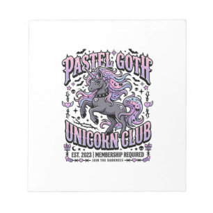 Bloc-note Licorne Pastel Goth Licorne Club Commercial Sticke