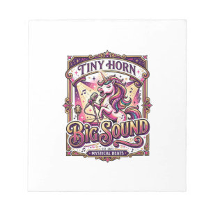 Bloc-note Licorne Petite Corne Gros Son Stylé Merch Design_1