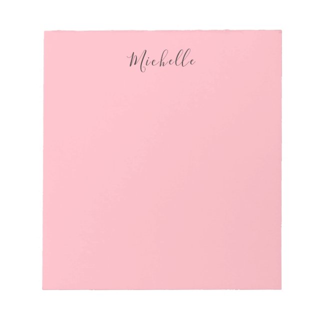 Bloc-note Light Pink Professional Unique Classic Handwriting (Devant)
