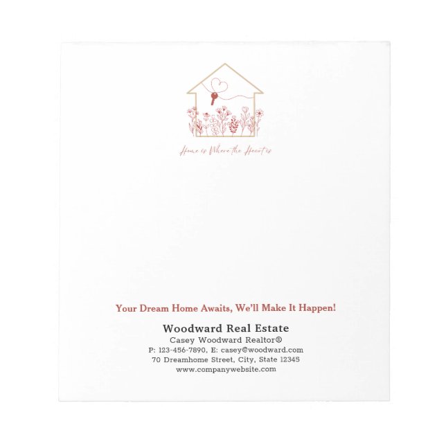 Bloc-note Ligne artistique de clé de maison moderne | Person (Devant)