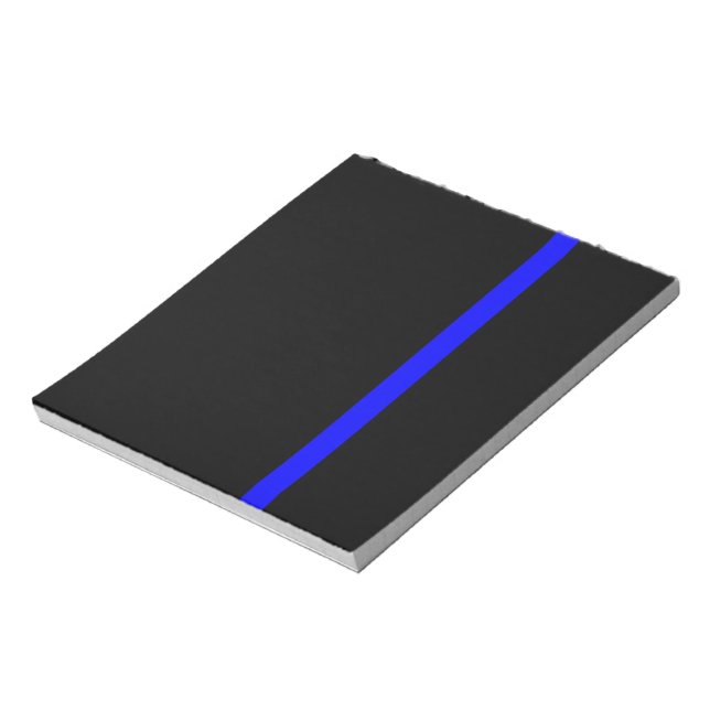 Bloc-note Ligne Bleue Mince Symbolique verticale (Tourné)