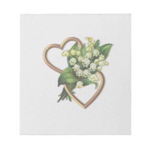 Bloc-note Lily of the Valley and Hearts