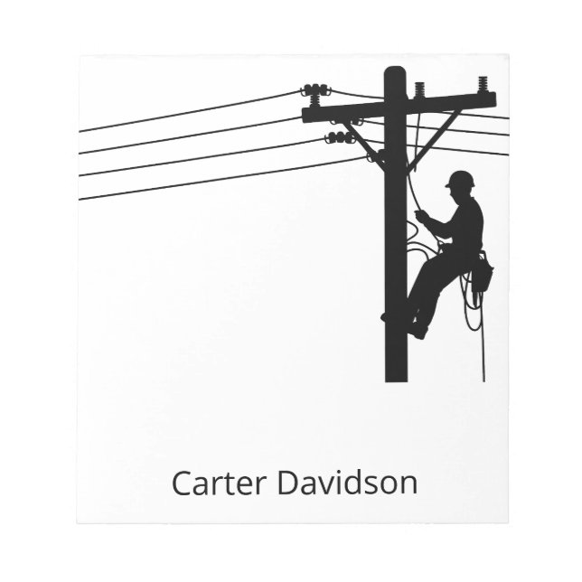 Bloc-note Lineman Electric Utility Journeyman Gift (Devant)