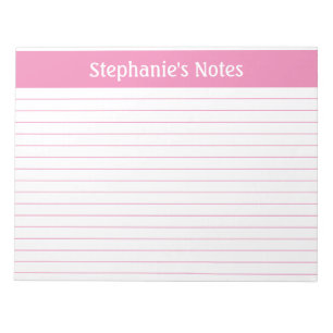 Bloc-note Linge rose clair 11 x 8,5 Paysage personnalisé