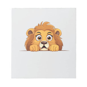 Bloc-note Lion Peeking mignon adorable drôle dessin animal
