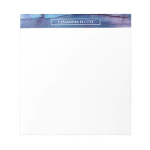 Bloc-note Liquide d'encre alcoolique bleue et violette Art a