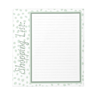 Bloc-note Liste d'achats