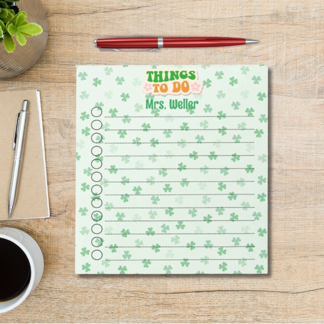 Bloc-note Liste de choses à faire pour la Saint-Patrick (Créateur téléchargé)