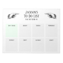 Liste de choses à faire rétro avec des mains point