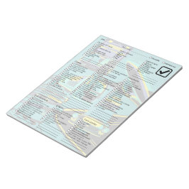 Bloc-note Liste de contrôle d'emballage de voyage utile