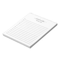 Liste de tâches simple élégante noir et blanc