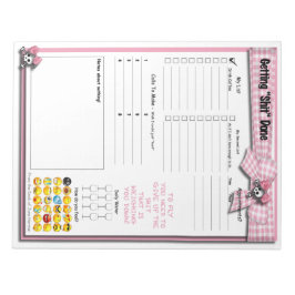 Bloc-note Liste des activités quotidiennes - Rubans et crâne