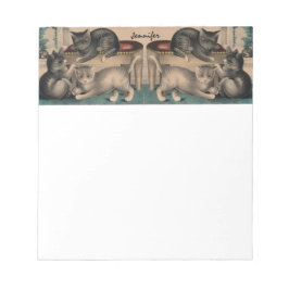Bloc-note Lithographe vintage Adorable Kittens