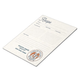 Bloc-note Livre de recettes de pâtisserie de boulangerie Pag