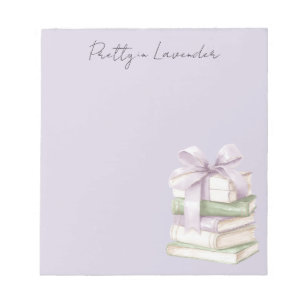Bloc-note Livres Vert Pistache Violet Lavande