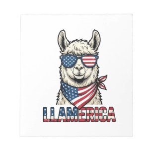 Bloc-note Llamerica Lama Patriotique Design Vector Vintage_1