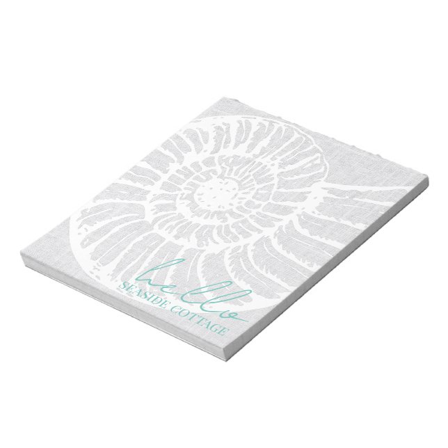 Bloc-note Location de vacances Airbnb Shell Woven Grey Beach (Tourné)