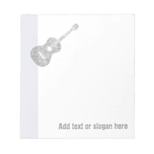 Bloc-note Logo de guitare et Slogan