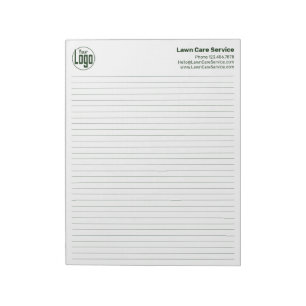 Bloc-note Logo de l'entreprise Green Lines College Rule