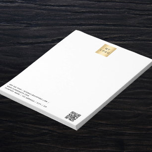 Bloc-note Logo d'entreprise couleur de marque de code QR