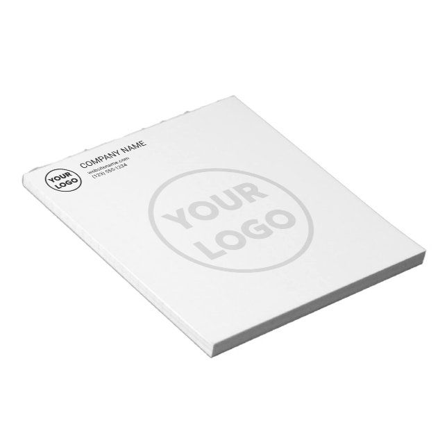 Bloc-note Logo d'entreprise personnalisé Info contact Gros l (Incliné)