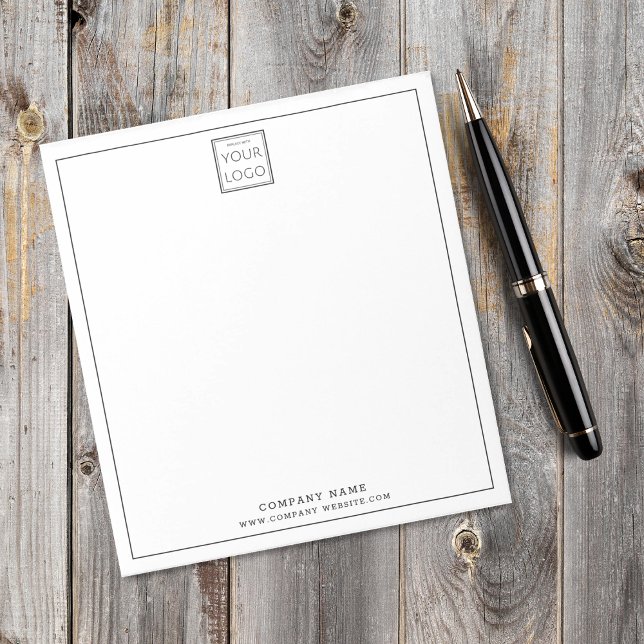 Bloc-note Logo d'entreprise personnalisé Nom de l'entreprise (Custom Business Logo Company Name Promo Notepad)