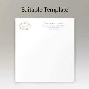 Bloc-note Logo d'entreprise personnalisé vert sauge minimali