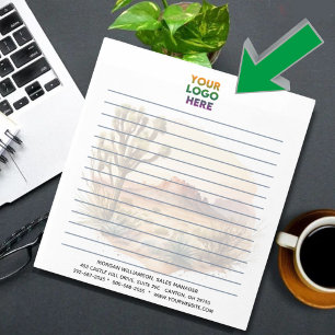 Bloc-note Logo d'entreprise Rustique Western Scene Lined